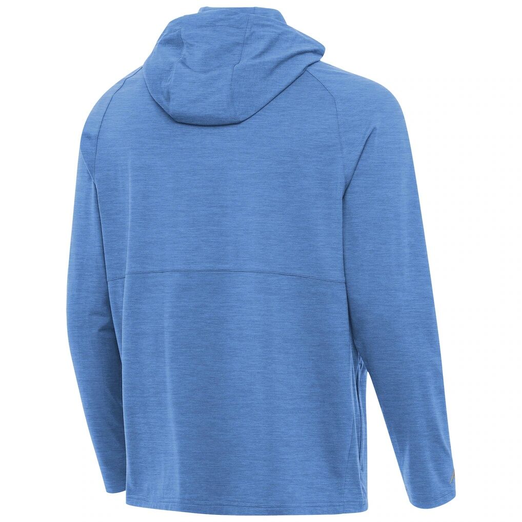 Atlanta Dream Antigua Spikes Raglan Quarter-Zip Hoodie - Heather Light Blue