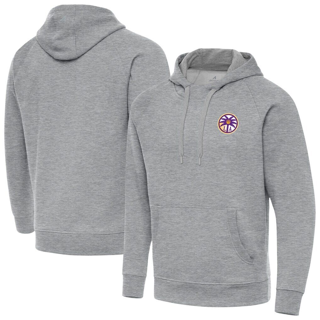 Los Angeles Sparks Antigua Big & Tall Victory Raglan Pullover Hoodie - Heather Gray