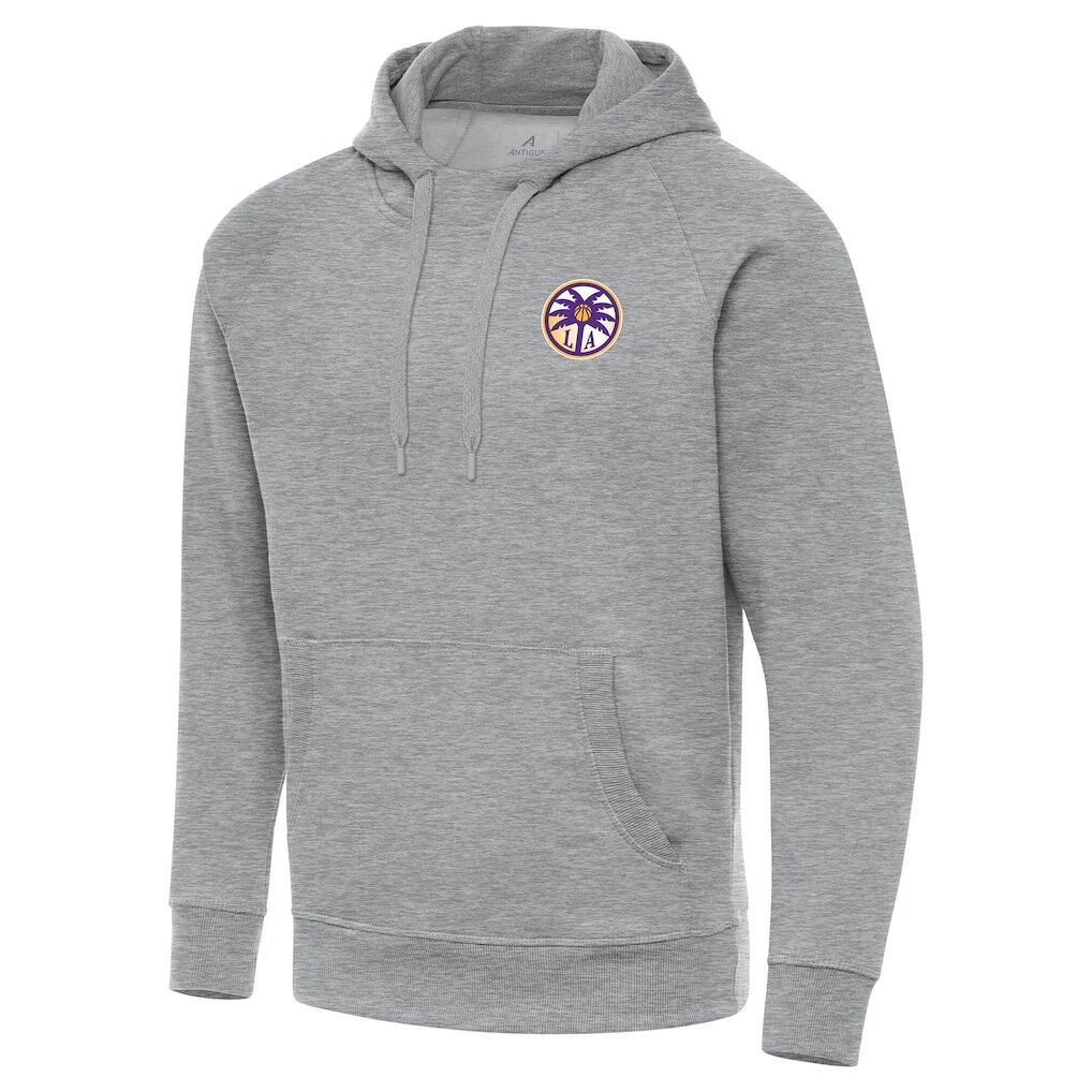 Los Angeles Sparks Antigua Big & Tall Victory Raglan Pullover Hoodie - Heather Gray
