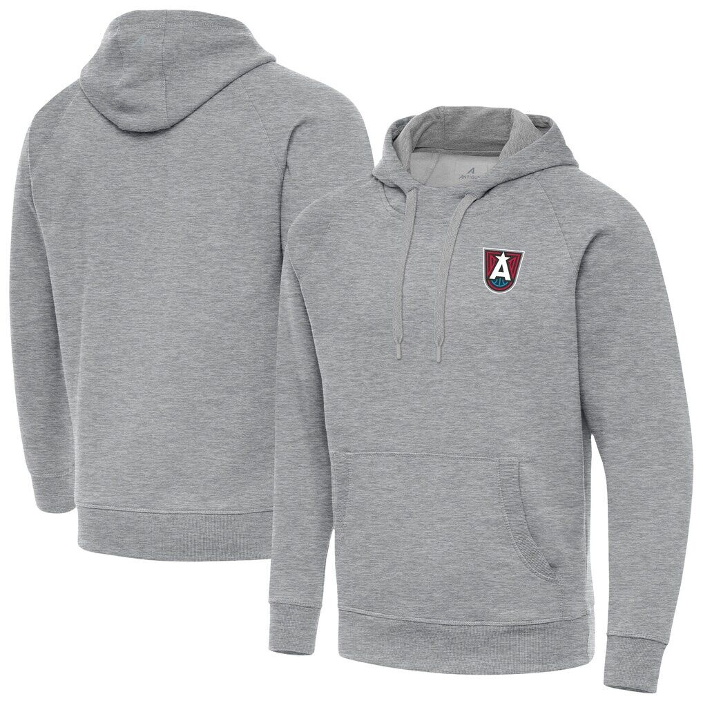 Atlanta Dream Antigua Big & Tall Victory Raglan Pullover Hoodie - Heather Gray