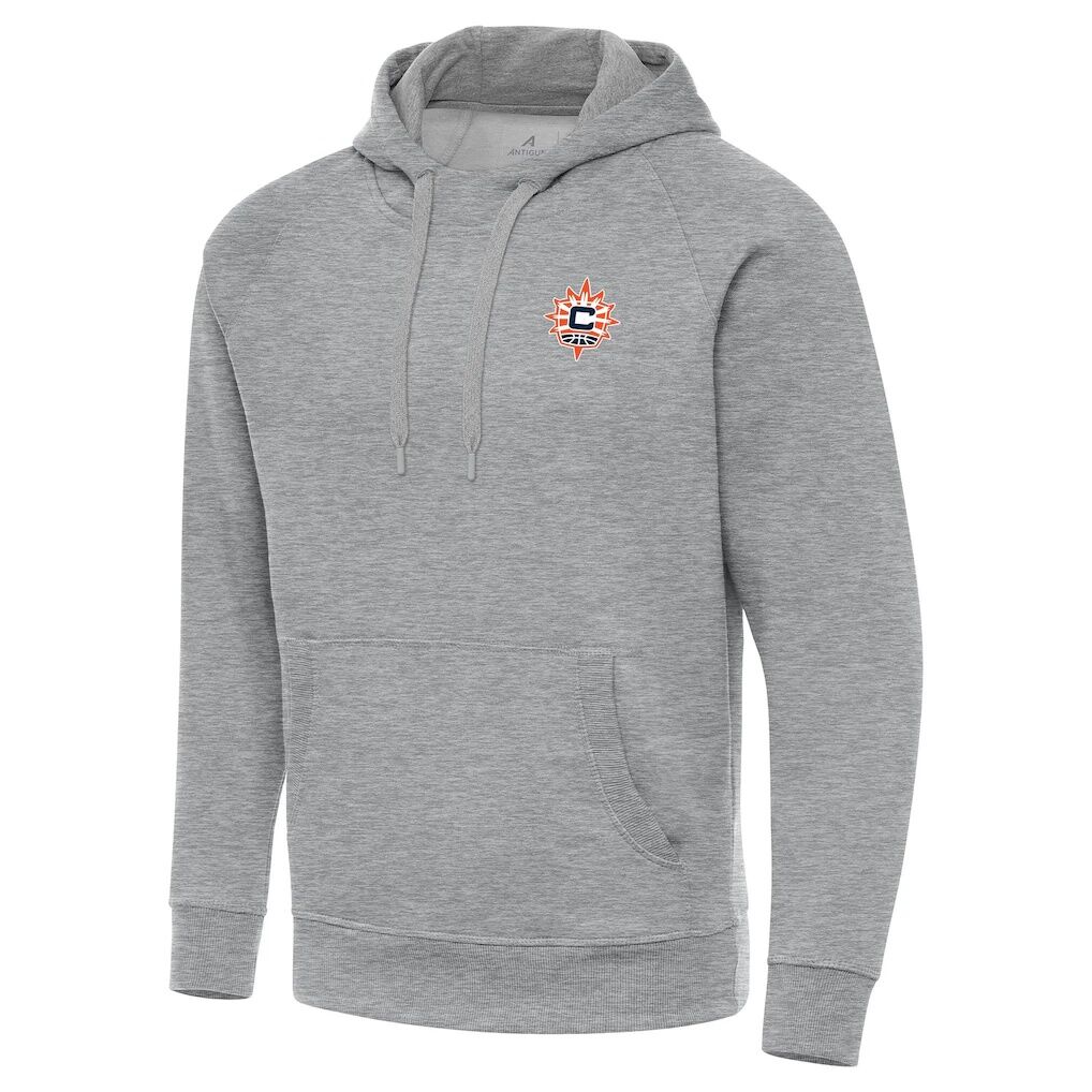 Connecticut Sun Antigua Big & Tall Victory Raglan Pullover Hoodie - Heather Gray