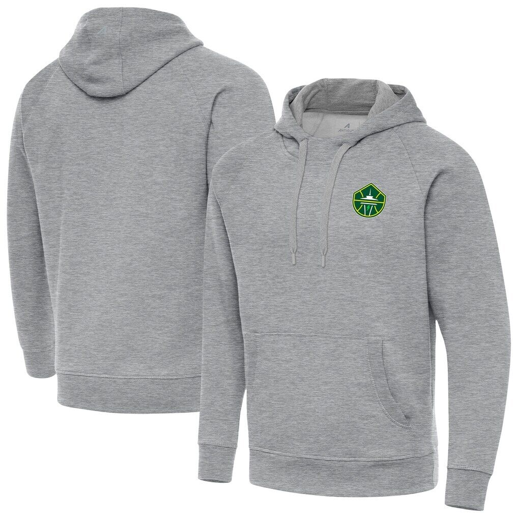 Seattle Storm Antigua Big & Tall Victory Raglan Pullover Hoodie - Heather Gray