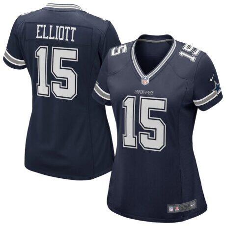 Ezekiel Elliott Dallas Cowboys Nike Women's Game Jersey - Navy - Front View