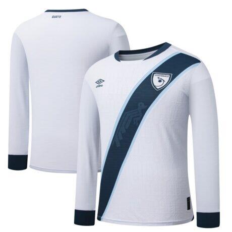 Guatemala National Team Umbro 2025 Home Replica Long Sleeve Jersey - White - Front View