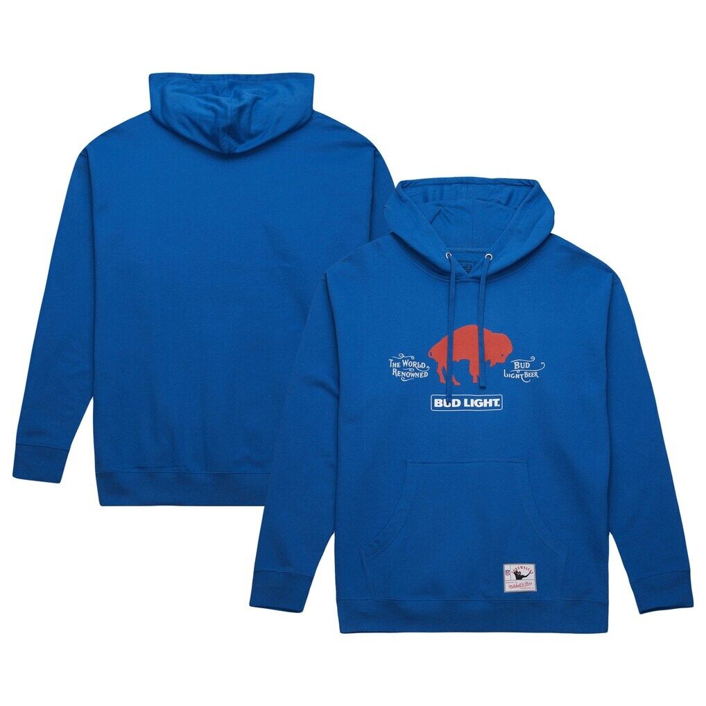 Buffalo Bills Mitchell & Ness NFL x Bud Light Vintage Pullover Hoodie - Royal