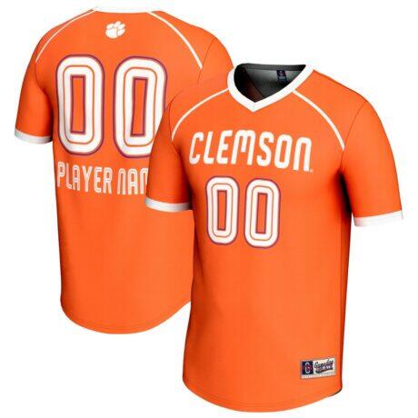 Clemson Tigers GameDay Greats Youth Personalized Lacrosse Fashion Jersey - Orange - Front View