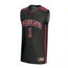 #1 Arkansas Razorbacks GameDay Greats Unisex Lightweight Basketball Fashion Jersey - Black - Side View