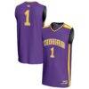 #1 LSU Tigers GameDay Greats Unisex Lightweight Basketball Fashion Jersey - Purple - Front View