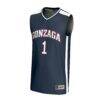 #1 Gonzaga Bulldogs GameDay Greats Unisex Lightweight Basketball Fashion Jersey - Navy - Side View