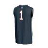 #1 Howard Bison GameDay Greats Youth Lightweight Basketball Fashion Jersey - Navy - Detail View
