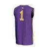 #1 LSU Tigers GameDay Greats Youth Lightweight Basketball Fashion Jersey - Purple - Detail View