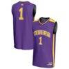 #1 LSU Tigers GameDay Greats Youth Lightweight Basketball Fashion Jersey - Purple - Front View