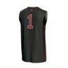 #1 Arkansas Razorbacks GameDay Greats Youth Lightweight Basketball Fashion Jersey - Black - Detail View