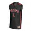#1 Arkansas Razorbacks GameDay Greats Youth Lightweight Basketball Fashion Jersey - Black - Side View