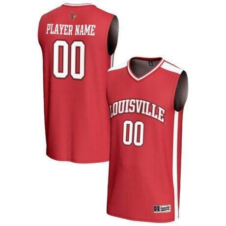 Louisville Cardinals GameDay Greats Unisex NIL Pick-A-Player Lightweight Women's Basketball Fashion Jersey - Red - Front View