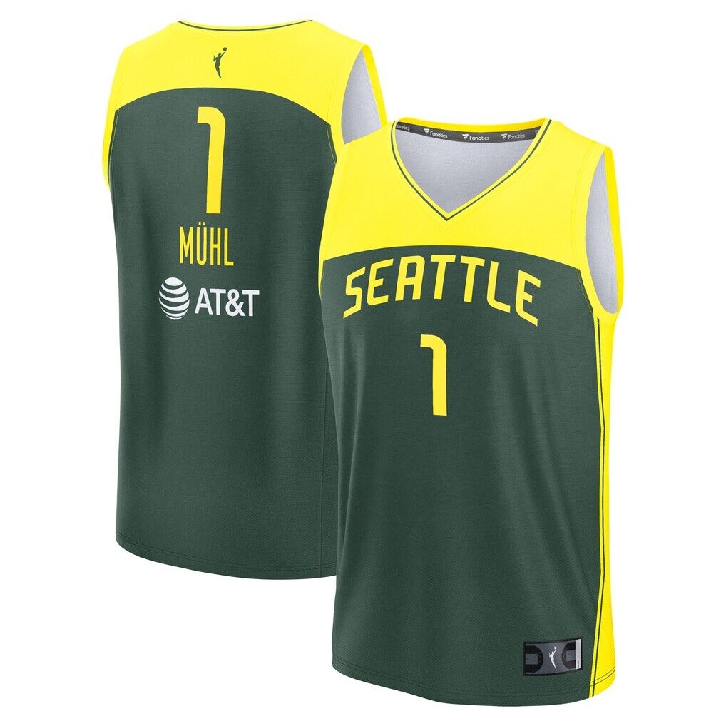 Nika Muhl Seattle Storm Fashion7 Unisex Explorer Edition Fast Break Replica Jersey