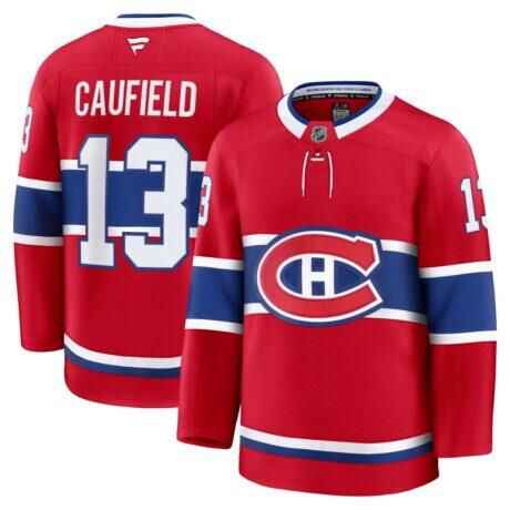 Cole Caufield Montreal Canadiens Fashion7 Home Premium Jersey - Red - Front View