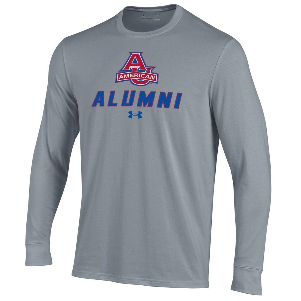 American University Eagles Under Armour Alumni Performance Long Sleeve T-Shirt