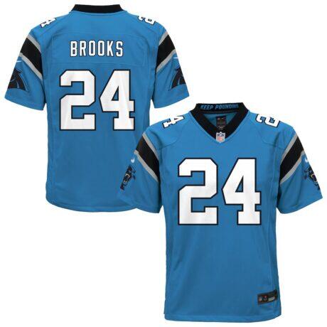 Jonathon Brooks Carolina Panthers Nike Youth Game Jersey - Blue - Front View