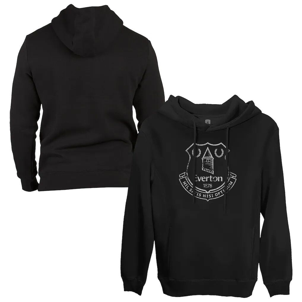 Everton 1863FC Monochrome Badge Fleece Pullover Hoodie