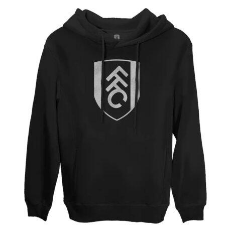 Fulham 1863FC Monochrome Badge Fleece Pullover Hoodie - Black - Side View