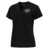 Los Angeles Kings Antigua Traveler Rib V-Neck T-Shirt - Black - Front View