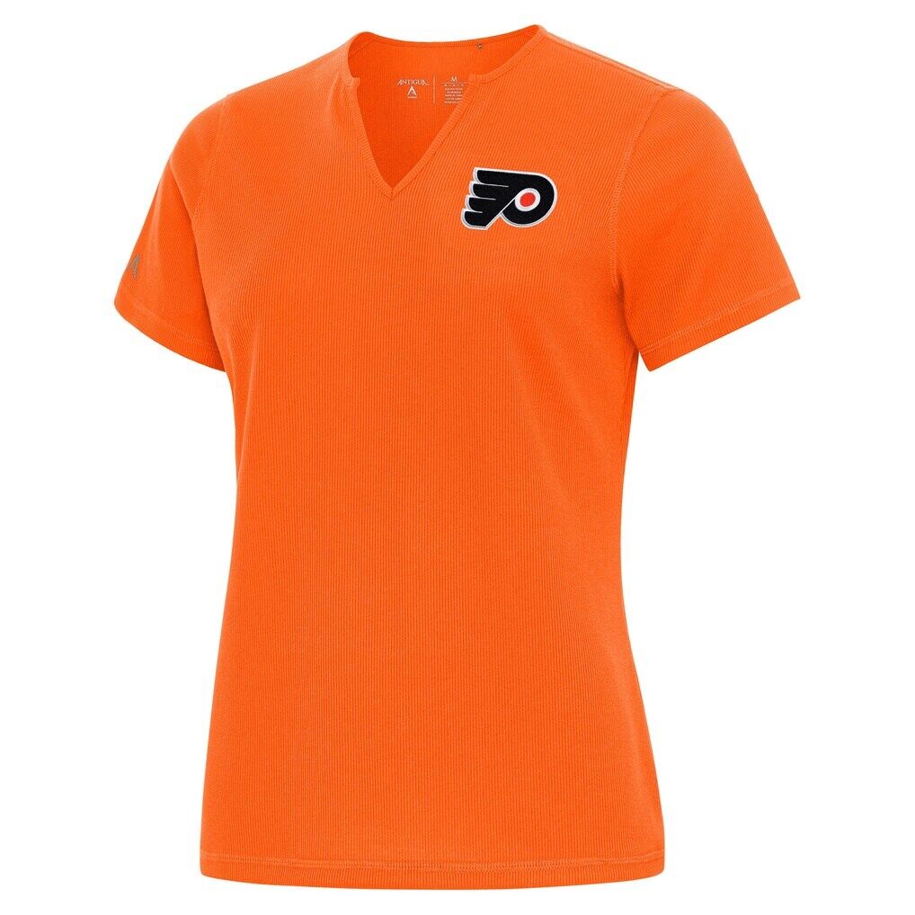 Philadelphia Flyers Antigua Traveler Rib V-Neck T-Shirt
