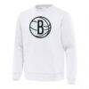 Brooklyn Nets Antigua Relevant Pullover Sweatshirt - White - Front View