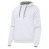 Atlanta Falcons Antigua Women's Victory Pullover Hoodie - White - Side View