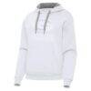 Green Bay Packers Antigua Women's Victory Pullover Hoodie - White - Side View