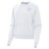 Green Bay Packers Antigua Women's Victory Crew Pullover Sweatshirt - White - Side View