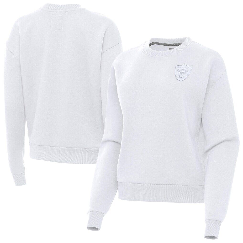 Las Vegas Raiders Antigua Women's Victory Crew Pullover Sweatshirt