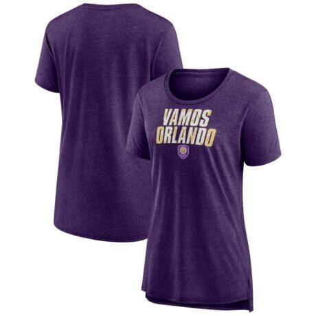 Orlando City SC Women's State Of Play Tri-Blend T-Shirt - Purple - Front View