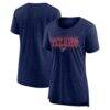 Houston Texans Nike Women's Vintage Graphic Tri-Blend Scoop Neck T-Shirt - Navy - Front View