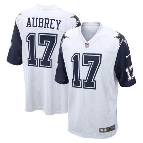 Brandon Aubrey Dallas Cowboys Nike Alternate Game Team Jersey - White - Front View