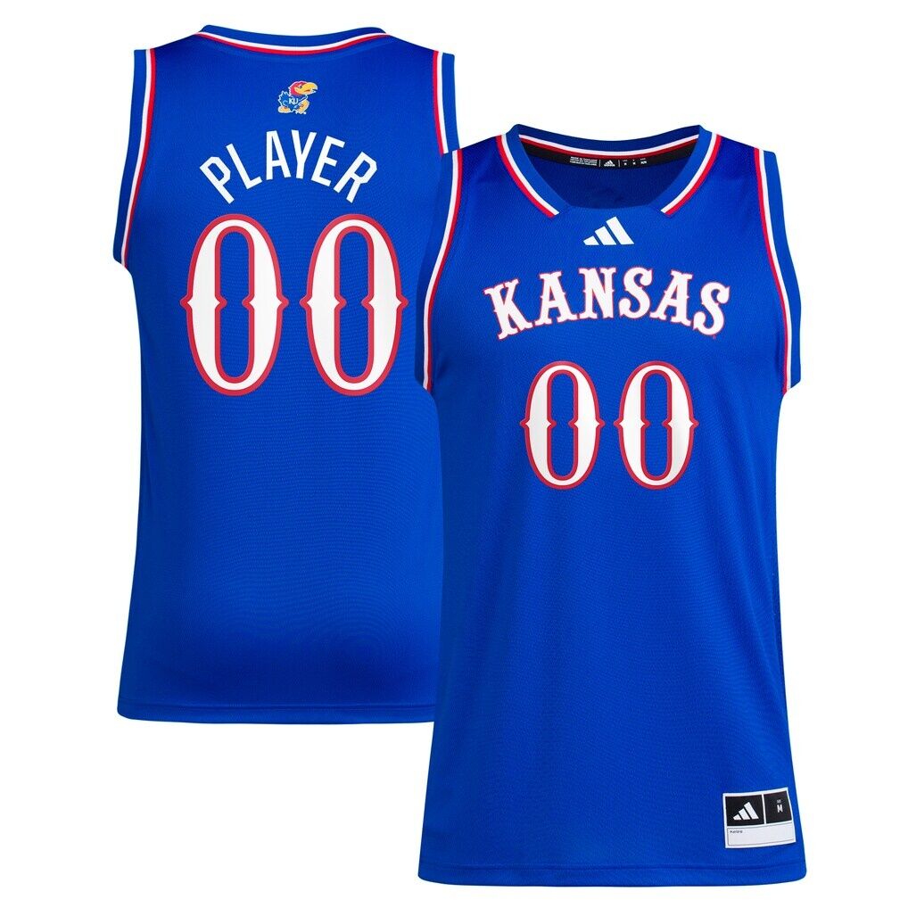 Kansas Jayhawks adidas Unisex Pick-A-Player NIL Men's Basketball Jersey - Royal