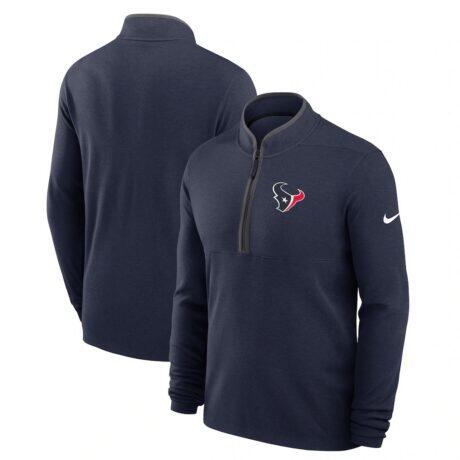 Houston Texans Nike Lightweight Victory Dri-FIT Half-Zip Pullover - Navy - Front View