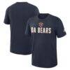 Chicago Bears Nike Rewind Slub T-Shirt - Navy - Front View