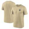 New Orleans Saints Nike Alt Legend Small Logo Dri-FIT T-Shirt - Gold - Front View