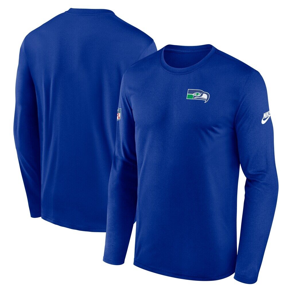 Seattle Seahawks Nike Legend Small Logo Dri-FIT Long Sleeve T-Shirt - Royal
