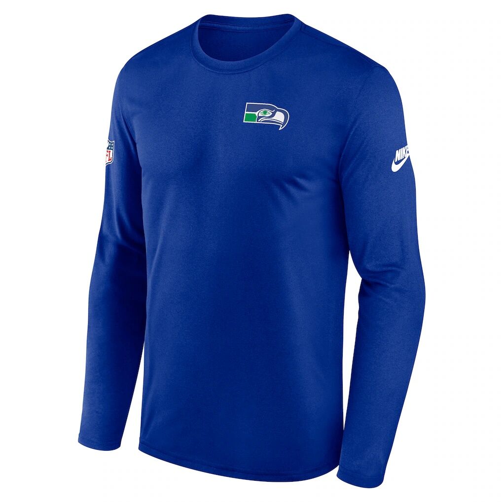 Seattle Seahawks Nike Legend Small Logo Dri-FIT Long Sleeve T-Shirt - Royal