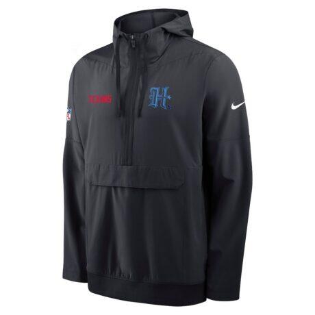 Houston Texans Nike Sideline Alt Pack Anorak Half-Zip Hoodie Jacket - Navy - Alt2