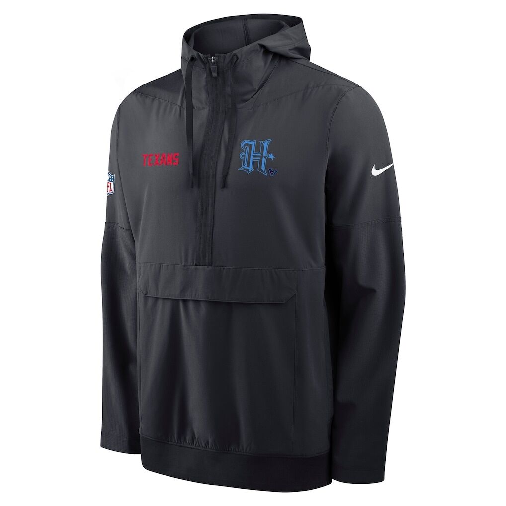 Houston Texans Nike Sideline Alt Pack Anorak Half-Zip Hoodie Jacket