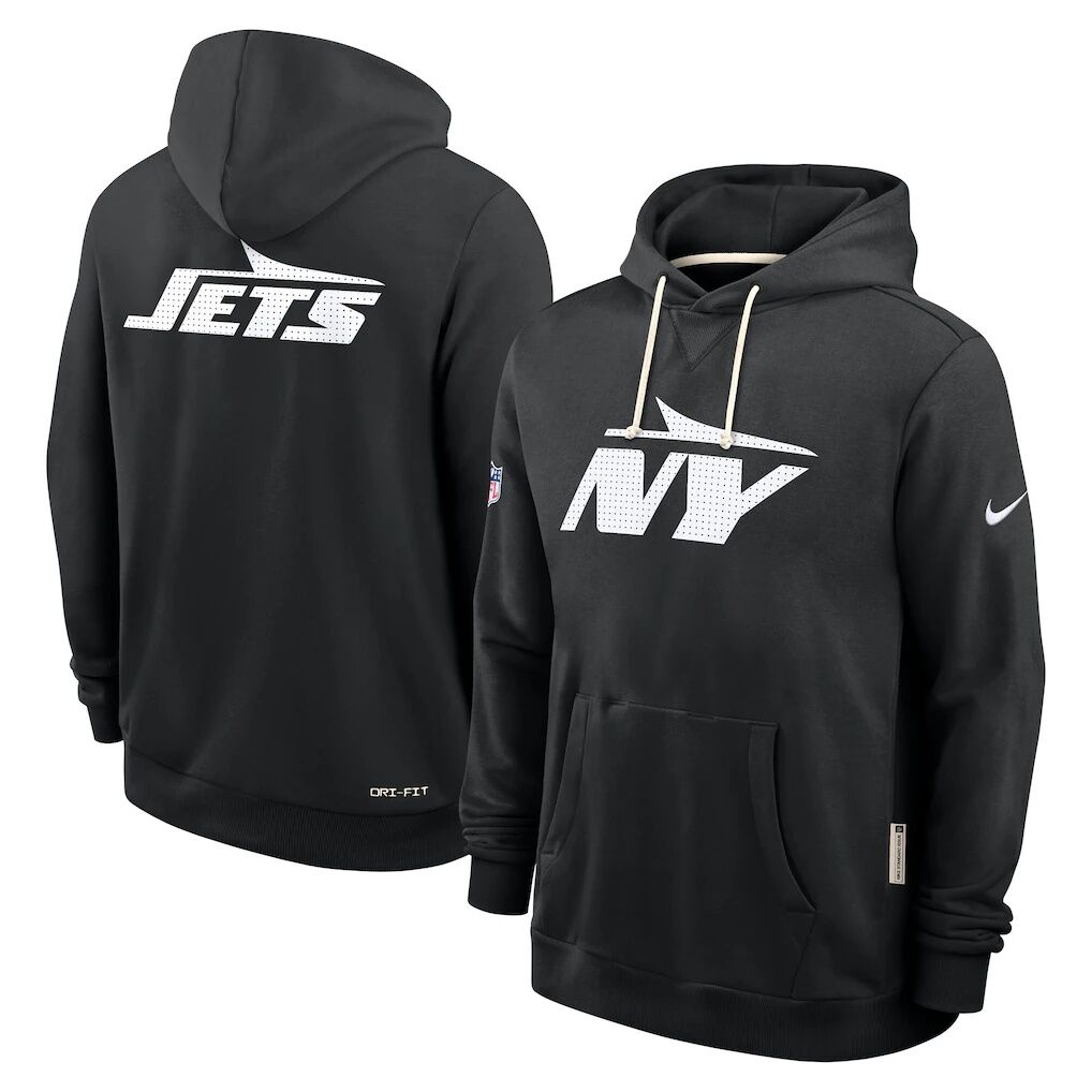 New York Jets Nike Sideline Standard Issue Initial Home Dri-FIT Hoodie