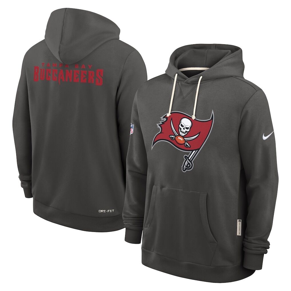 Tampa Bay Buccaneers Nike Sideline Standard Issue Initial Home Dri-FIT Hoodie - Pewter