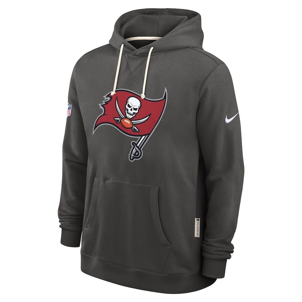 Tampa Bay Buccaneers Nike Sideline Standard Issue Initial Home Dri-FIT Hoodie - Pewter