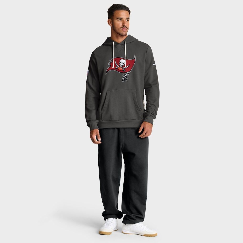 Tampa Bay Buccaneers Nike Sideline Standard Issue Initial Home Dri-FIT Hoodie - Pewter