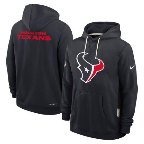 Houston Texans Nike Sideline Standard Issue Initial Home Dri-FIT Hoodie - Navy - Front View