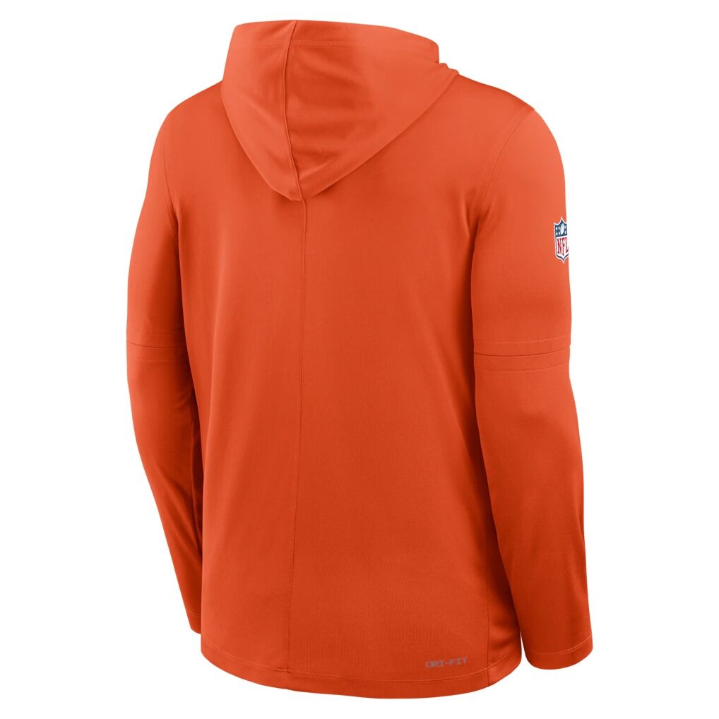 Chicago Bears Nike Sideline Pure Fury Performance Long Sleeve Hoodie T-Shirt