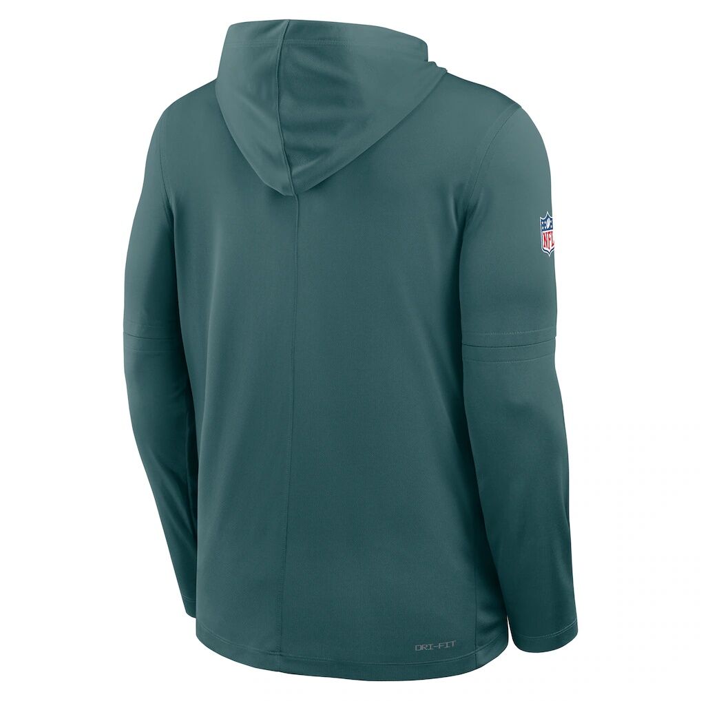 Philadelphia Eagles Nike Sideline Pure Fury Performance Long Sleeve Hoodie T-Shirt